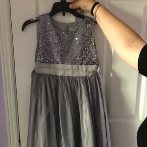 Girl’s silver Flower girl Dress